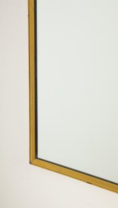 Italian Gilt Metal Ribbed Mirror circa 1970 - 4427051
