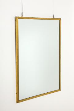 Italian Gilt Metal Ribbed Mirror circa 1970 - 4427052