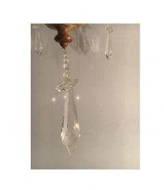 Italian Gilt Metal and Crystal Chandelier with Glass Shades - 2950268