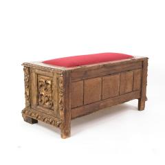 Italian Giltwood Cassone With Upholstered Top Circa 1770  - 2887996