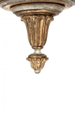 Italian Giltwood and Painted Six Arm Chandelier - 4279670
