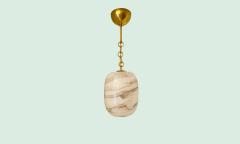 Italian Glass Pendant With Brass Fittings - 2384669