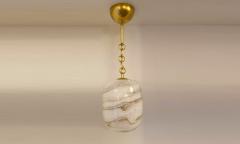 Italian Glass Pendant With Brass Fittings - 2384678