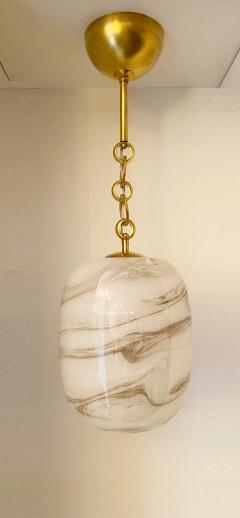 Italian Glass Pendant With Brass Fittings - 2384703