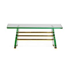 Italian Glass and Brass Coffee Table - 45833