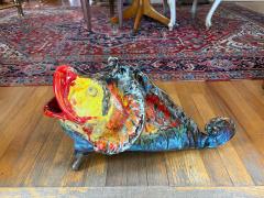 Italian Glazed Terracotta Fish Sculpture - 4487589