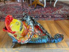 Italian Glazed Terracotta Fish Sculpture - 4487590