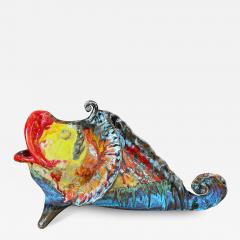 Italian Glazed Terracotta Fish Sculpture - 4490972