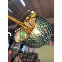 Italian Gold Chandelier Sputnik in Murano Glass Style Green Balloton  - 4303309