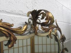 Italian Gold Leaf Mirror with Floral Motif - 576088
