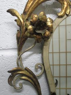 Italian Gold Leaf Mirror with Floral Motif - 576089