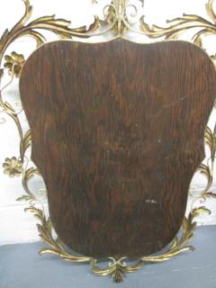 Italian Gold Leaf Mirror with Floral Motif - 576091