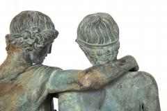 Italian Grand Tour Antique Bronze Sculpture Orestes and Electra ca 1880 - 4823467