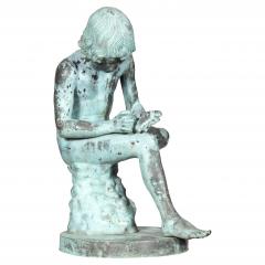 Italian Grand Tour Bronze Bust Of Spinario With Marble Pedestal - 4507035