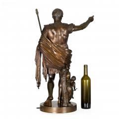 Italian Grand Tour Bronze Sculpture Augustus Prima Porta by Boschetti ca 1870 - 4617649