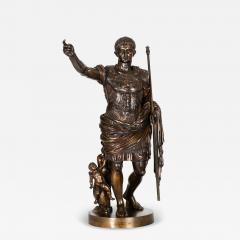 Italian Grand Tour Bronze Sculpture Augustus Prima Porta by Boschetti ca 1870 - 4618974