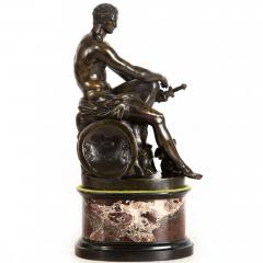 Italian Grand Tour Bronze Sculpture of Ludovisi Mars Ares after Antiquity - 4416576