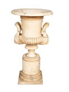 Italian Grand Tour Carved Alabaster Urn - 4292584