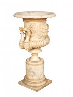 Italian Grand Tour Carved Alabaster Urn - 4292597