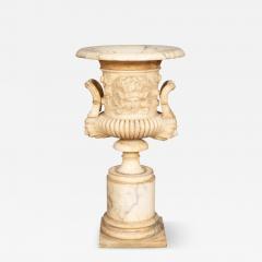 Italian Grand Tour Carved Alabaster Urn - 4297088