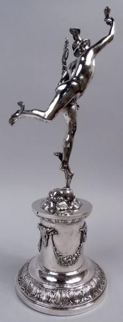 Italian Grand Tour Silver Giambologna Mercury Figure - 4341343