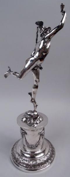 Italian Grand Tour Silver Giambologna Mercury Figure - 4341344