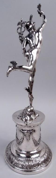 Italian Grand Tour Silver Giambologna Mercury Figure - 4341345