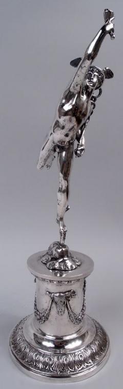 Italian Grand Tour Silver Giambologna Mercury Figure - 4341346