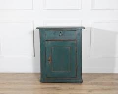Italian Green Lacquered Bedside Table in Fir Wood Circa 1830 - 4381213