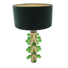 Italian Green Murano Glass and Brass Base Table Lamps - 833872