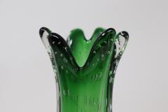 Italian Green Vase in Murano Art Glass 1960s - 3796217