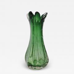 Italian Green Vase in Murano Art Glass 1960s - 3798337