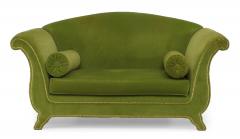 Italian Green Velvet Loveseat - 1419350