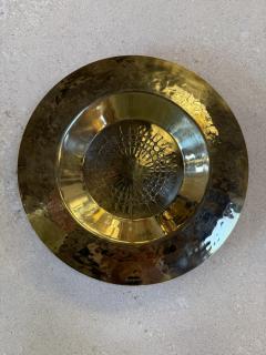 Italian Hammered Brass Centerpiece Bowl 1970s - 4516007