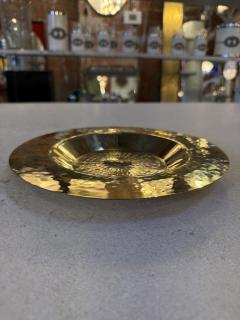 Italian Hammered Brass Centerpiece Bowl 1970s - 4516008