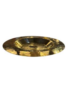 Italian Hammered Brass Centerpiece Bowl 1970s - 4521597