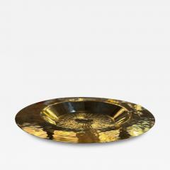 Italian Hammered Brass Centerpiece Bowl 1970s - 4521603