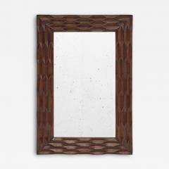 Italian Hand Carved Mahogany Mirror - 3895543