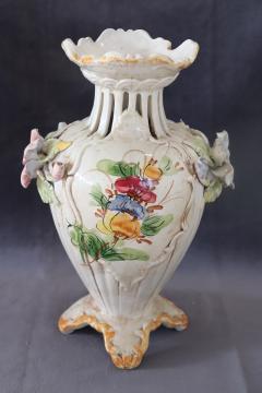 Italian Hand Painted Ceramic Vase by Bassano - 3519775