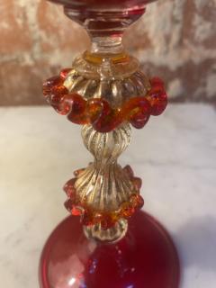 Italian Handcrafted Chalice in Blown Murano Glass 1970 - 2330427