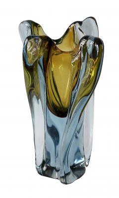 Italian Handmade Murano Sommerso Glass Vase 1970s - 3905690