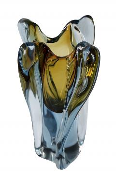 Italian Handmade Murano Sommerso Glass Vase 1970s - 3905691