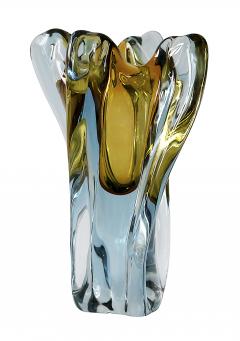 Italian Handmade Murano Sommerso Glass Vase 1970s - 3905692