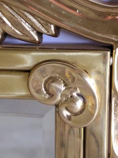 Italian Hollywood Regency solid brass mirror by Decorative Arts Inc  - 2063777