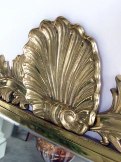 Italian Hollywood Regency solid brass mirror by Decorative Arts Inc  - 2063781