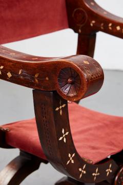 Italian Inlaid Folding Chair - 2871779