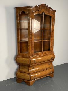 Italian Inlaid Venetian Burlwood Baroque Cabinet Bookcase Vitrine or Cupboard - 2999218