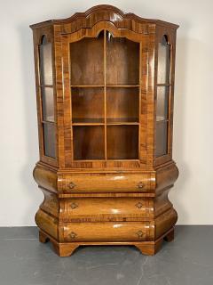 Italian Inlaid Venetian Burlwood Baroque Cabinet Bookcase Vitrine or Cupboard - 2999220