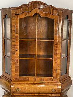 Italian Inlaid Venetian Burlwood Baroque Cabinet Bookcase Vitrine or Cupboard - 2999222