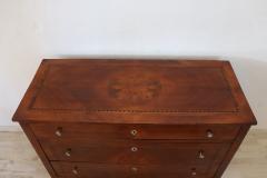 Italian Inlaid Walnut Louis XVI Style Chest of Drawers - 3525377